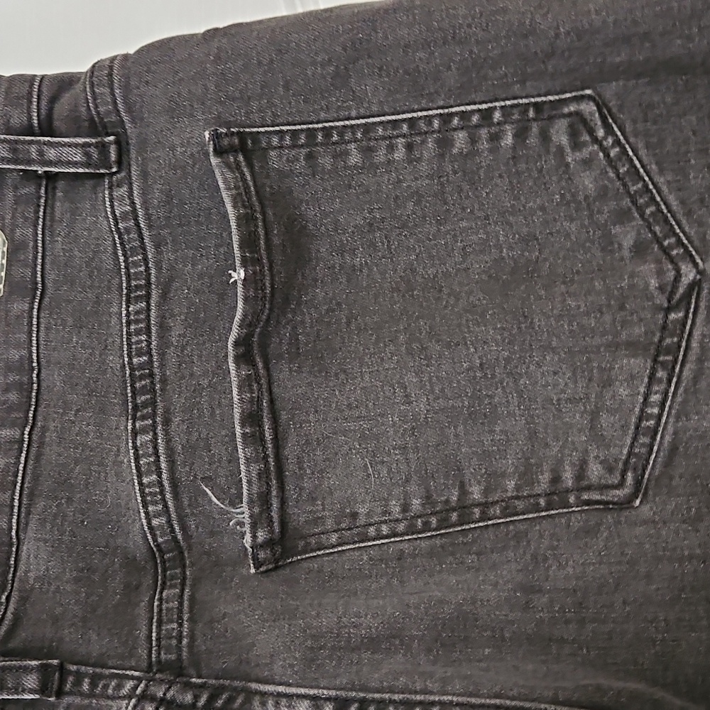 FRAME Le Jane Crop Denim Jeans Obsidian Black Gray Size 31 - Picture 16 of 17
